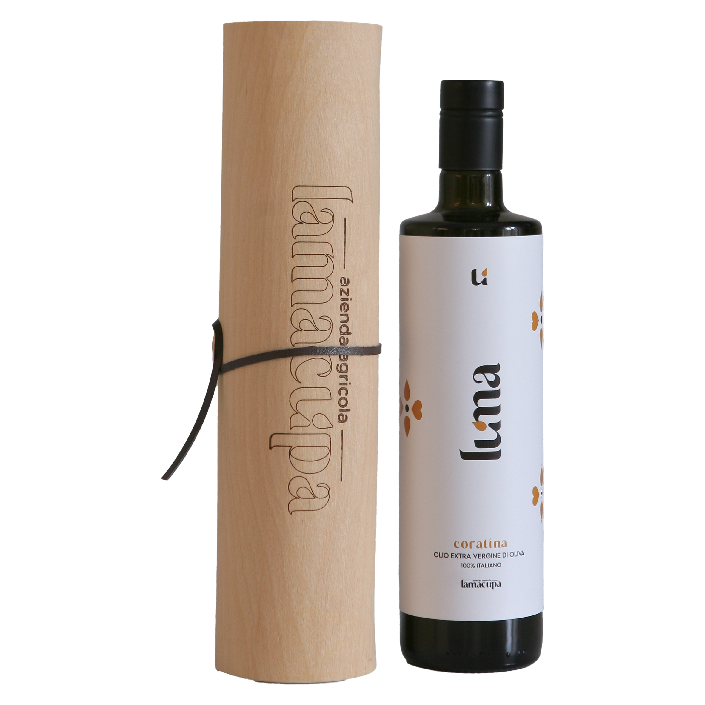 palma con bottiglia 2025 Confezione Foglia di palma Olio Extra Vergine "coratina" 750 ml - immagine 1